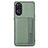 Ultra-thin Silicone Gel Soft Case Cover with Magnetic S01D for Oppo Reno8 T 4G Green