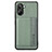 Ultra-thin Silicone Gel Soft Case Cover with Magnetic S01D for Realme 10 4G Green