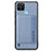 Ultra-thin Silicone Gel Soft Case Cover with Magnetic S01D for Realme C25Y India Blue