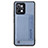 Ultra-thin Silicone Gel Soft Case Cover with Magnetic S01D for Realme C31 Blue