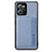 Ultra-thin Silicone Gel Soft Case Cover with Magnetic S01D for Realme C35 Blue