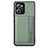 Ultra-thin Silicone Gel Soft Case Cover with Magnetic S01D for Realme C35 Green