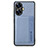 Ultra-thin Silicone Gel Soft Case Cover with Magnetic S01D for Realme C55 Blue