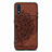 Ultra-thin Silicone Gel Soft Case Cover with Magnetic S01D for Samsung Galaxy A01 SM-A015 Brown