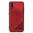 Ultra-thin Silicone Gel Soft Case Cover with Magnetic S01D for Samsung Galaxy A01 SM-A015 Red