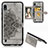 Ultra-thin Silicone Gel Soft Case Cover with Magnetic S01D for Samsung Galaxy A10 Gray