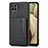 Ultra-thin Silicone Gel Soft Case Cover with Magnetic S01D for Samsung Galaxy A12 Black