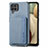 Ultra-thin Silicone Gel Soft Case Cover with Magnetic S01D for Samsung Galaxy A12 Blue