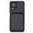 Ultra-thin Silicone Gel Soft Case Cover with Magnetic S01D for Samsung Galaxy A22 4G Black