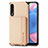 Ultra-thin Silicone Gel Soft Case Cover with Magnetic S01D for Samsung Galaxy A30S Gold