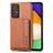 Ultra-thin Silicone Gel Soft Case Cover with Magnetic S01D for Samsung Galaxy A52 4G Brown