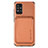 Ultra-thin Silicone Gel Soft Case Cover with Magnetic S01D for Samsung Galaxy A71 4G A715 Brown