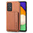 Ultra-thin Silicone Gel Soft Case Cover with Magnetic S01D for Samsung Galaxy A72 4G Brown