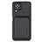 Ultra-thin Silicone Gel Soft Case Cover with Magnetic S01D for Samsung Galaxy M32 4G Black