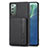 Ultra-thin Silicone Gel Soft Case Cover with Magnetic S01D for Samsung Galaxy Note 20 5G Black