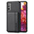 Ultra-thin Silicone Gel Soft Case Cover with Magnetic S01D for Samsung Galaxy S20 FE (2022) 5G Black