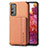 Ultra-thin Silicone Gel Soft Case Cover with Magnetic S01D for Samsung Galaxy S20 FE (2022) 5G Brown