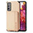 Ultra-thin Silicone Gel Soft Case Cover with Magnetic S01D for Samsung Galaxy S20 FE (2022) 5G Gold