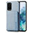 Ultra-thin Silicone Gel Soft Case Cover with Magnetic S01D for Samsung Galaxy S20 Plus Blue