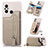 Ultra-thin Silicone Gel Soft Case Cover with Magnetic S01D for Xiaomi Poco C55 Khaki