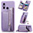 Ultra-thin Silicone Gel Soft Case Cover with Magnetic S01D for Xiaomi Poco C55 Purple