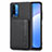 Ultra-thin Silicone Gel Soft Case Cover with Magnetic S01D for Xiaomi Redmi 9 Power Black