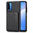 Ultra-thin Silicone Gel Soft Case Cover with Magnetic S01D for Xiaomi Redmi 9T 4G Black