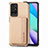 Ultra-thin Silicone Gel Soft Case Cover with Magnetic S01D for Xiaomi Redmi Note 11 4G (2021) Gold