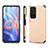 Ultra-thin Silicone Gel Soft Case Cover with Magnetic S01D for Xiaomi Redmi Note 11 5G Gold