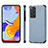 Ultra-thin Silicone Gel Soft Case Cover with Magnetic S01D for Xiaomi Redmi Note 11 Pro 4G Blue