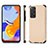 Ultra-thin Silicone Gel Soft Case Cover with Magnetic S01D for Xiaomi Redmi Note 11 Pro 4G Gold