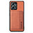 Ultra-thin Silicone Gel Soft Case Cover with Magnetic S01D for Xiaomi Redmi Note 12 4G Brown