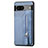 Ultra-thin Silicone Gel Soft Case Cover with Magnetic S02D for Google Pixel 7a 5G Blue