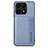 Ultra-thin Silicone Gel Soft Case Cover with Magnetic S02D for Huawei Honor X8a 4G Blue