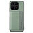 Ultra-thin Silicone Gel Soft Case Cover with Magnetic S02D for Huawei Honor X8a 4G Green