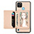 Ultra-thin Silicone Gel Soft Case Cover with Magnetic S02D for Realme C25Y India Gold