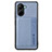 Ultra-thin Silicone Gel Soft Case Cover with Magnetic S02D for Realme C33 (2023) Blue