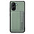 Ultra-thin Silicone Gel Soft Case Cover with Magnetic S02D for Realme C33 Green