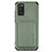 Ultra-thin Silicone Gel Soft Case Cover with Magnetic S02D for Samsung Galaxy A02s Green