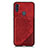 Ultra-thin Silicone Gel Soft Case Cover with Magnetic S02D for Samsung Galaxy A11 Red