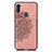 Ultra-thin Silicone Gel Soft Case Cover with Magnetic S02D for Samsung Galaxy A11 Rose Gold
