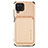 Ultra-thin Silicone Gel Soft Case Cover with Magnetic S02D for Samsung Galaxy A12 Nacho Gold