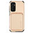 Ultra-thin Silicone Gel Soft Case Cover with Magnetic S02D for Samsung Galaxy A13 5G Gold