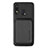 Ultra-thin Silicone Gel Soft Case Cover with Magnetic S02D for Samsung Galaxy A20 Black