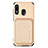 Ultra-thin Silicone Gel Soft Case Cover with Magnetic S02D for Samsung Galaxy A30 Gold