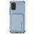 Ultra-thin Silicone Gel Soft Case Cover with Magnetic S02D for Samsung Galaxy A31 Blue