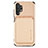 Ultra-thin Silicone Gel Soft Case Cover with Magnetic S02D for Samsung Galaxy A32 4G Gold