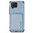 Ultra-thin Silicone Gel Soft Case Cover with Magnetic S02D for Samsung Galaxy A42 5G Blue