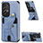 Ultra-thin Silicone Gel Soft Case Cover with Magnetic S02D for Samsung Galaxy A73 5G Blue