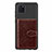 Ultra-thin Silicone Gel Soft Case Cover with Magnetic S02D for Samsung Galaxy A81 Brown